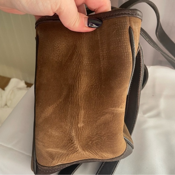 Vintage Dooney & Bourke Bucket Shoulder Hobo Tote Handbag Purse BROWN Suede - Picture 8 of 15